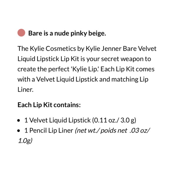 Kylie Cosmetics Velvet Lip Kit in Bare - Picture 7 of 7
